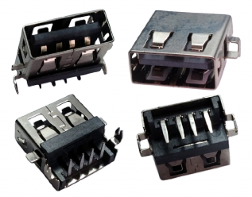 Conector Jack USB 2.0 A Fêmea 4 Pinos 4 Garras